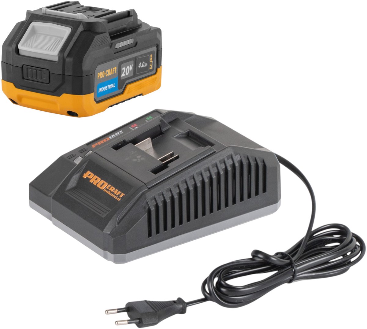 Procraft Starter Pack C20/6.5 snellader 20 V 6,5 A + 1x 20/4 accu 4,0 Ah