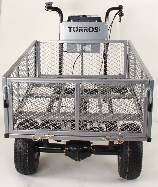 Elektrische kruiwagen 300 kg met lithium accu 6 Ah Torros EP250G van Merkloos	 — afbeelding 2