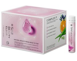 LR LIFETAKT 5in1 Beauty Elixir - Natuurlijke Schoonheid van Hoofd tot Teen - Unieke Combinatie van Twee Complexen in een Elixer - Collageenpeptides, Hyaluronzuur, Koper, Zink - Hoge Concentratie van 9 Vitamine - Aloë Vera gel - Drinkampullen 30x25 ml