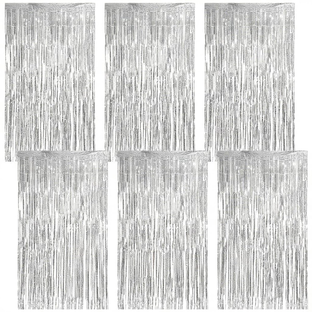 carmdering - Zilveren Metallic Folie - Zilveren Decoratiefolie - Feestdecoratie Set - Makkelijk Te Snijden - Herbruikbaar Ontwerp - Duurzame Metallic Folie - Levendige Glanzende Afwerking - Geschikt Voor Oneffen Oppervlakken - 6 Stuks