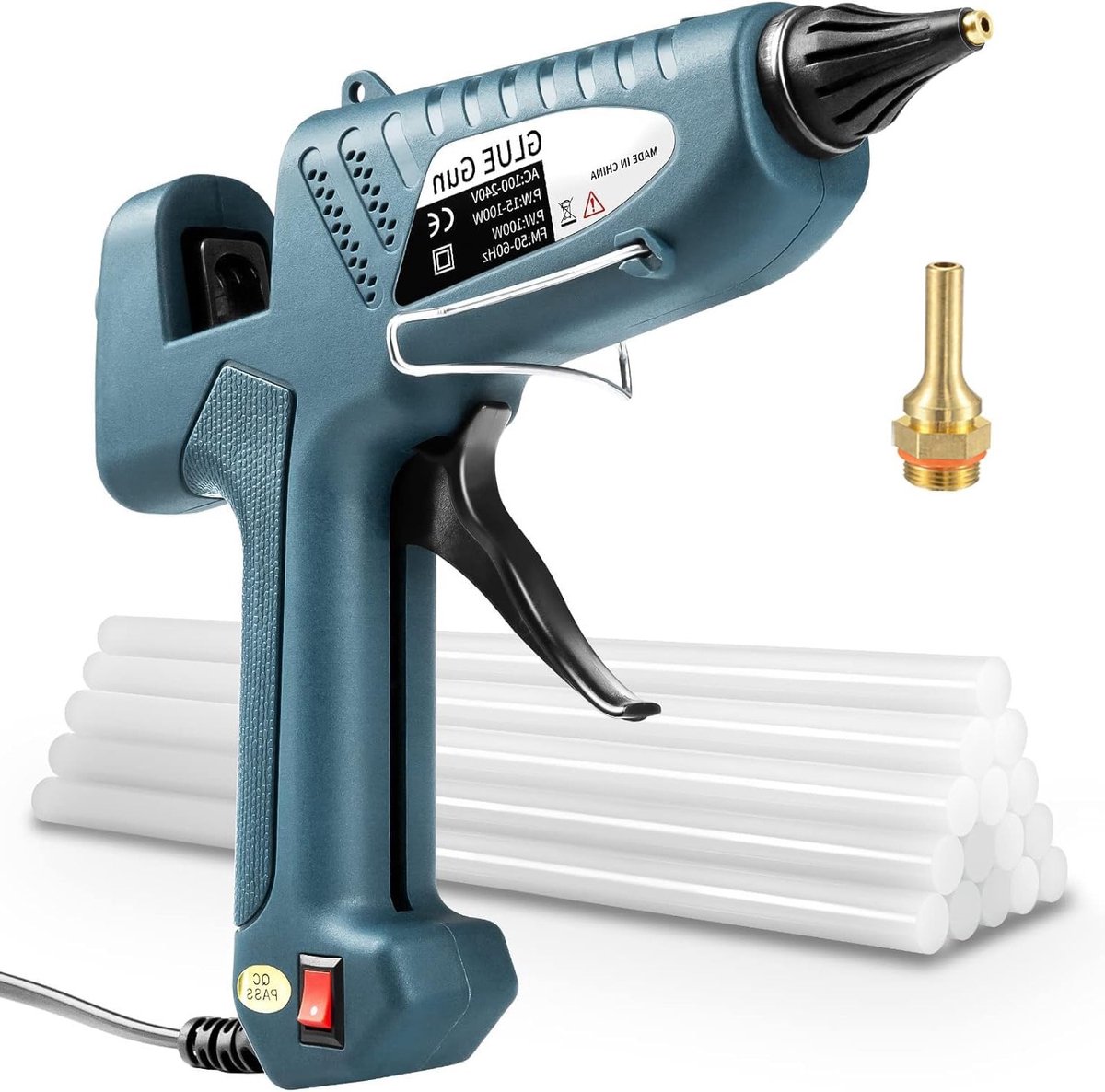 Krachtige 100W Heißlijmpistool voor DIY en Creatieve Projecten met 15 Grote Lijmsticks van 11mm voor Snelle Herstellingen
