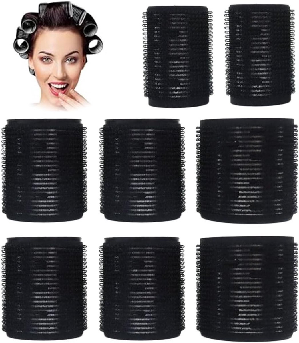 Zwarte Haarwikkels voor Lang en Vol Haar met Snelsluitingen - Haarclips en Haarrollers voor Kappers en Thuisgebruik