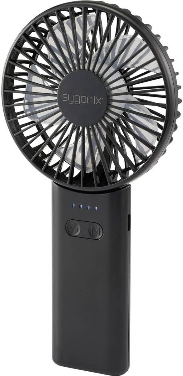 Sygonix Handventilator 4 W Zwart