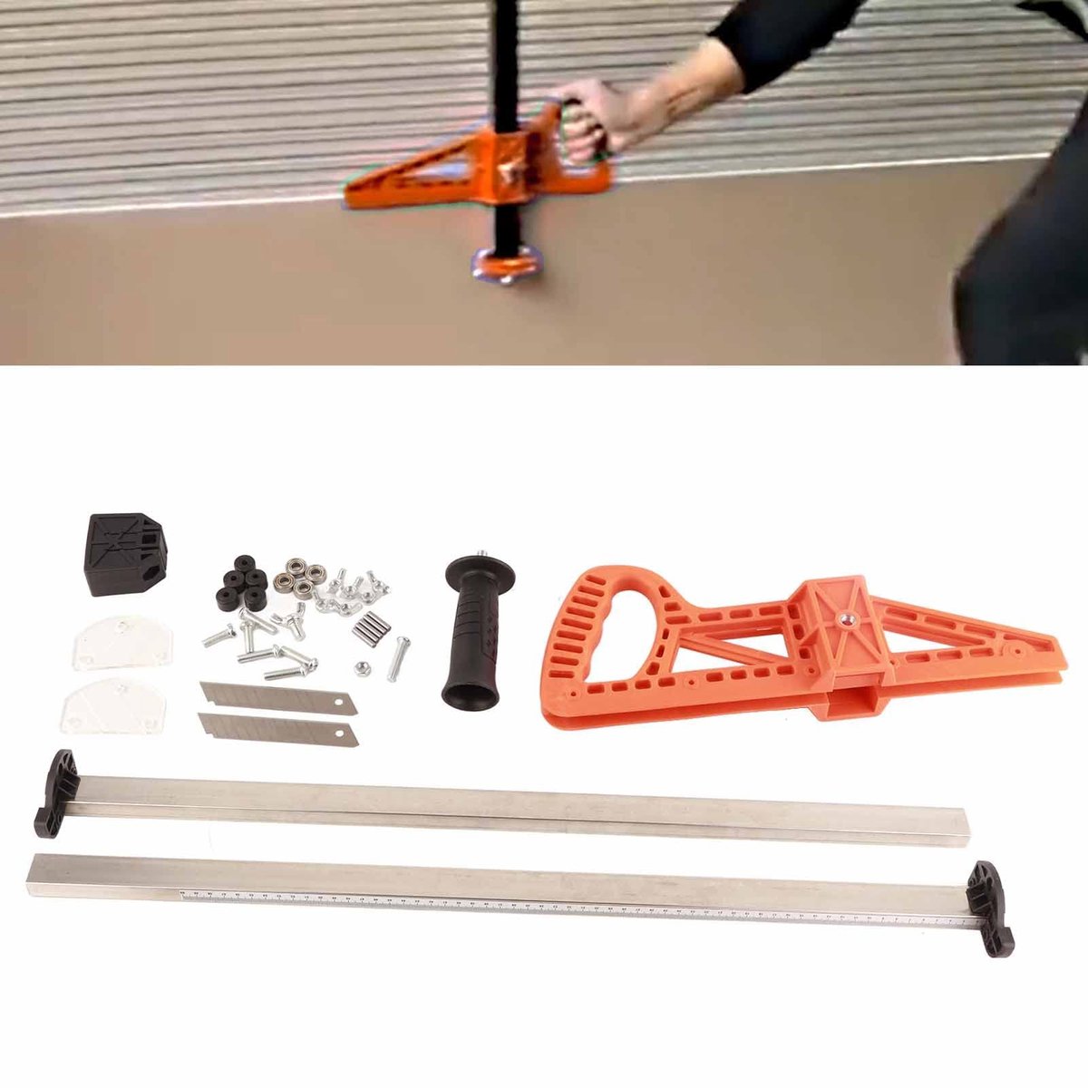 Allecto - Handmatige Gipsplaatsnijder - Gipsplaatgereedschap - Lichtgewicht en comfortabel - 2-60 Cm verstelbaar - Schoon snijden - Voor woningverb...