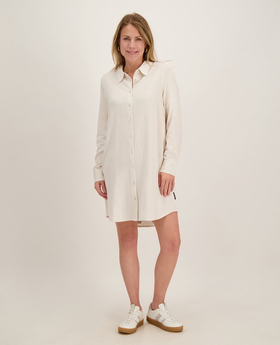 Je m'appelle Dames Jurk - Beige - Maat L