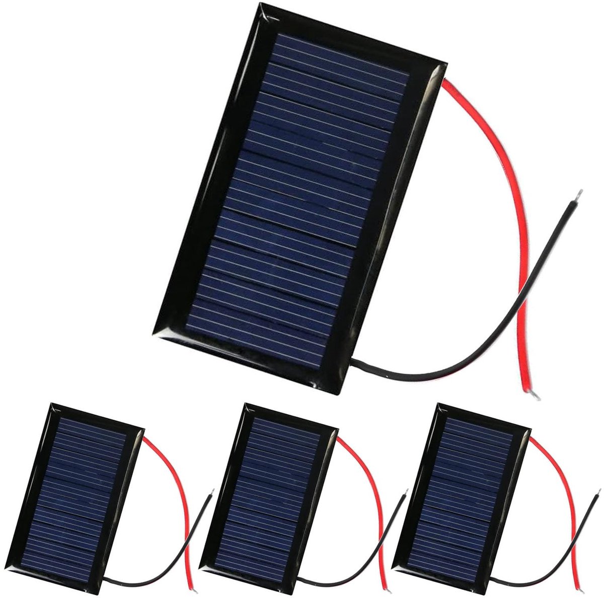 RUNCCI-YUN 4x Mini 5V 30mA Zonnepaneel voor DIY Projecten en Batterij Opladen