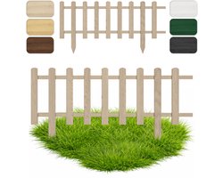 Floranica Perkhekje Tuinhek Grenen tuinhek Gazonrand 40 x 100 cm Onbehandeld Houten Sierhekwerk Decoratief Borderrand Tuinaanleg