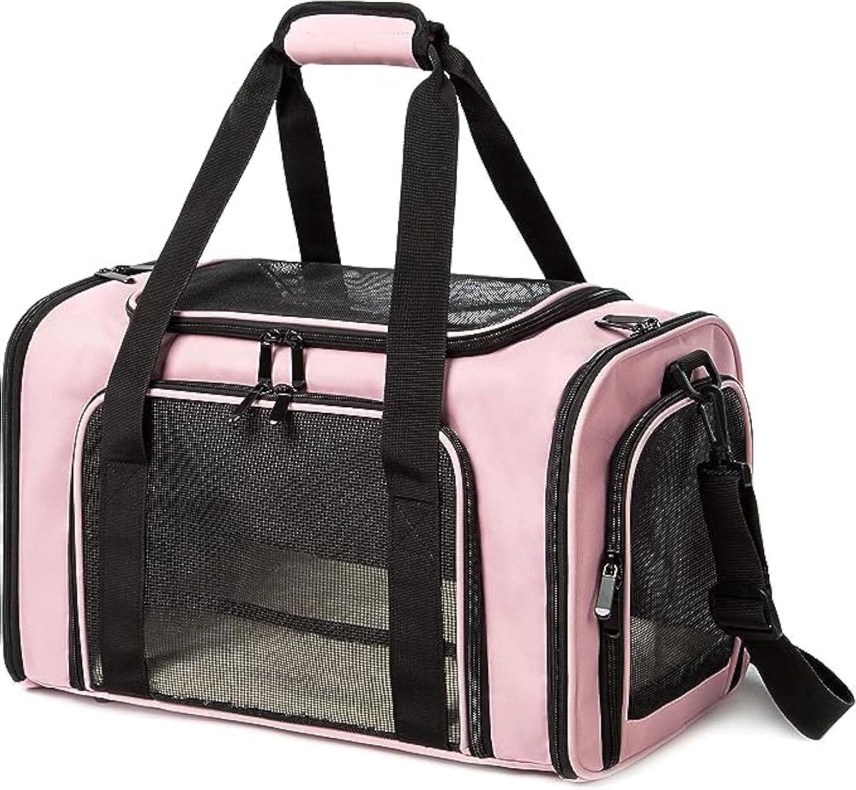 Reismand Huisdier - Draagtas Kat Hond - Dagelijks Vervoer - Ventilatie Gaas - 50x33x33cm - Roze