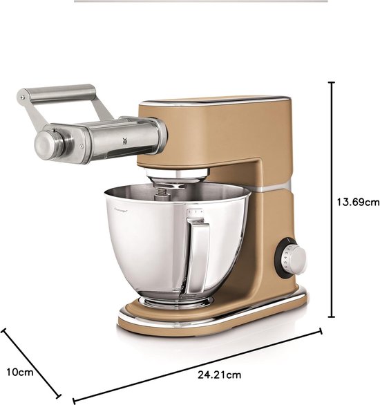 Pastamaker Rol met 9 Niveaus - Pastaroller Deegroller - Zelfgemaakte Pasta - Cromargan All-metal - 140mm Breedte - Zilverkleurig van Pastamaker — afbeelding 2