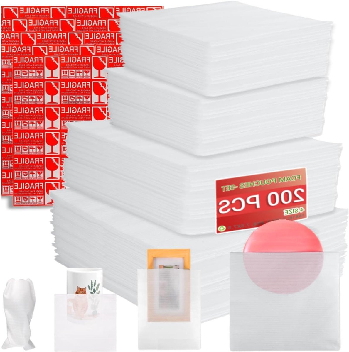 Verhuisdozen Bescherming - Verpakkingsschuim - Verplaatsen - Antistatisch - 40x40cm - Wit