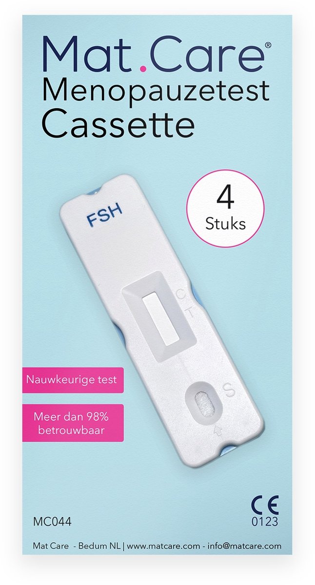 Mat Care Menopauzetest cassette - vruchtbaarheidstest vrouw - 4 stuks