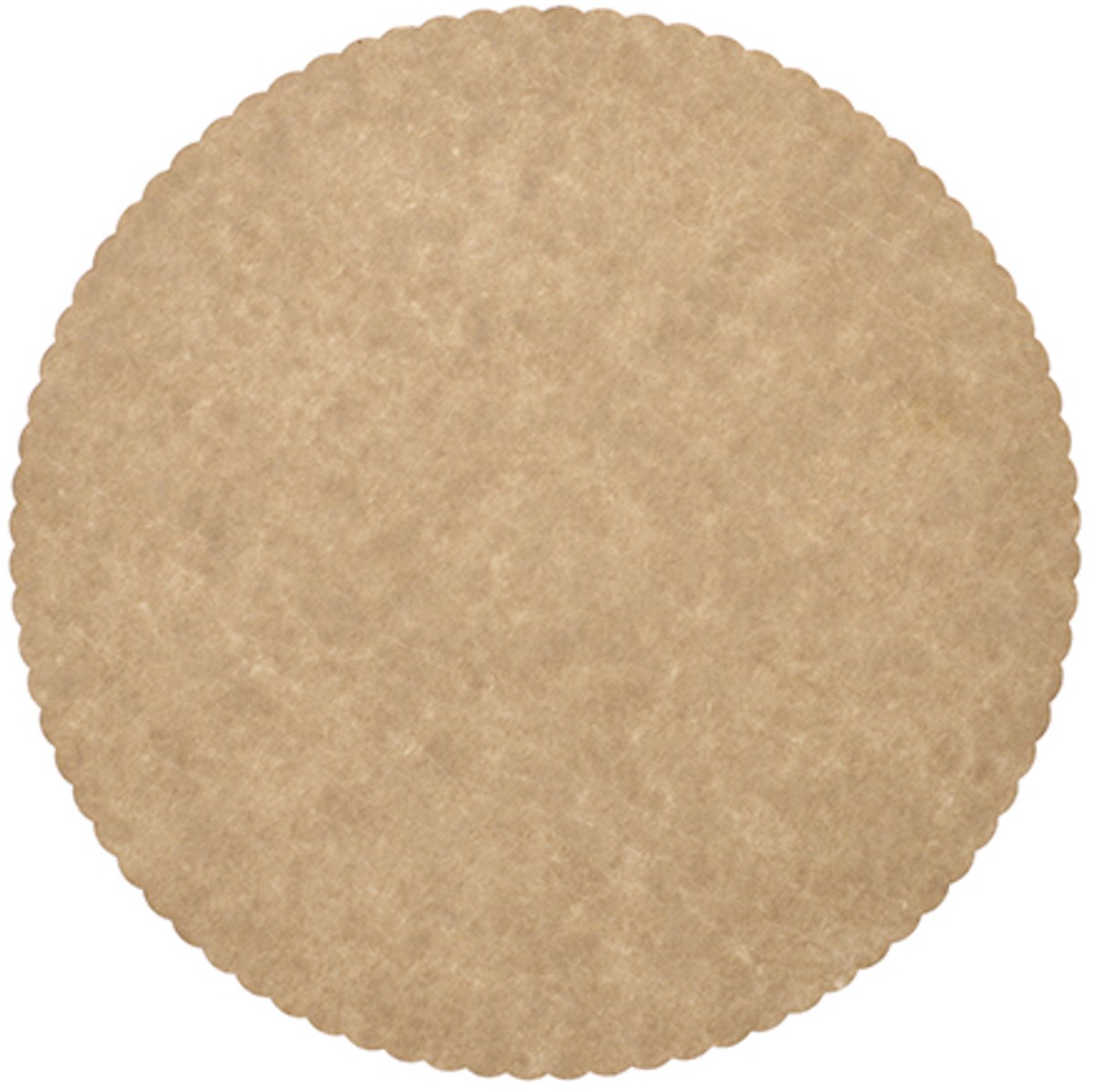 5x 100 Taartranden karton pure rond Ø 28 cm bruin met kartel rand