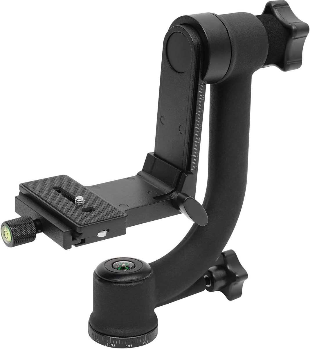Gimbal Statiefkop - Panorama Kop - Professionele Fotografie - 360 Graden Draaibaar - Tot 20 kg - Zwart