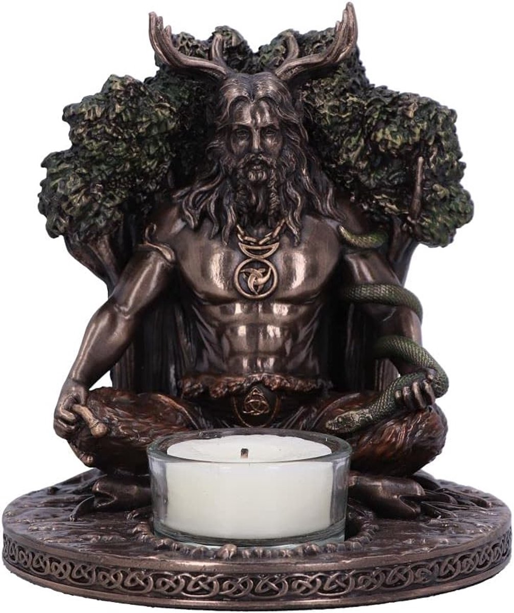 Theelichthouder - Kandelaar - Decoratie - Keltisch Thema - 13.5cm - Brons