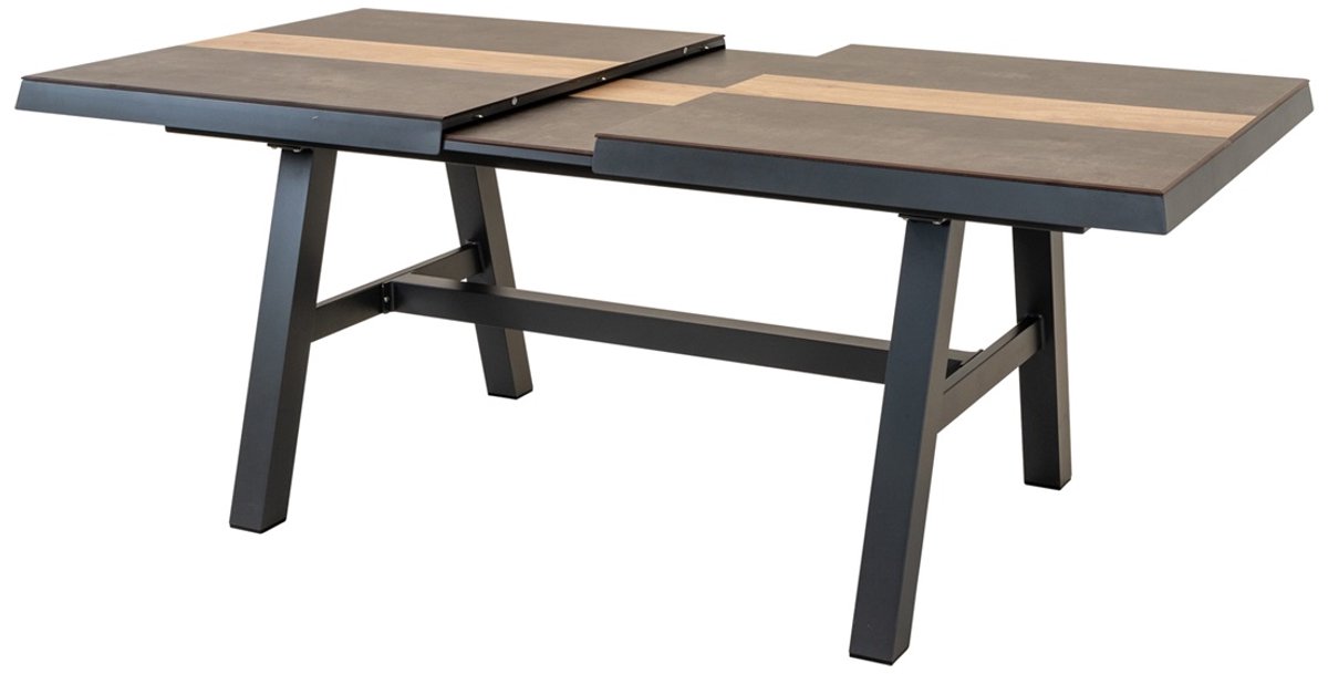 Lesli Living - Tuintafel Brixton - Grijs - 170/220x102cm
