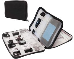 Universele Organizer Opbergtas - Kabel Organizer Tas - Reistas voor Kabels/Smartwatch Bandjes - Kabel Hoesje - Etui voor Oplaadkabels - Ideaal voor op vakantie en reizen - Cable Organizer Zwart
