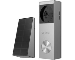 EZVIZ HP3 Pro - Video Deurbel – Eenvoudige Installatie - 2K HD – Kleur Nachtzicht – Geen Abonnement – 32GB Opslag – Zonnepaneel – Werkt op Batterij of Bedraad - IP65