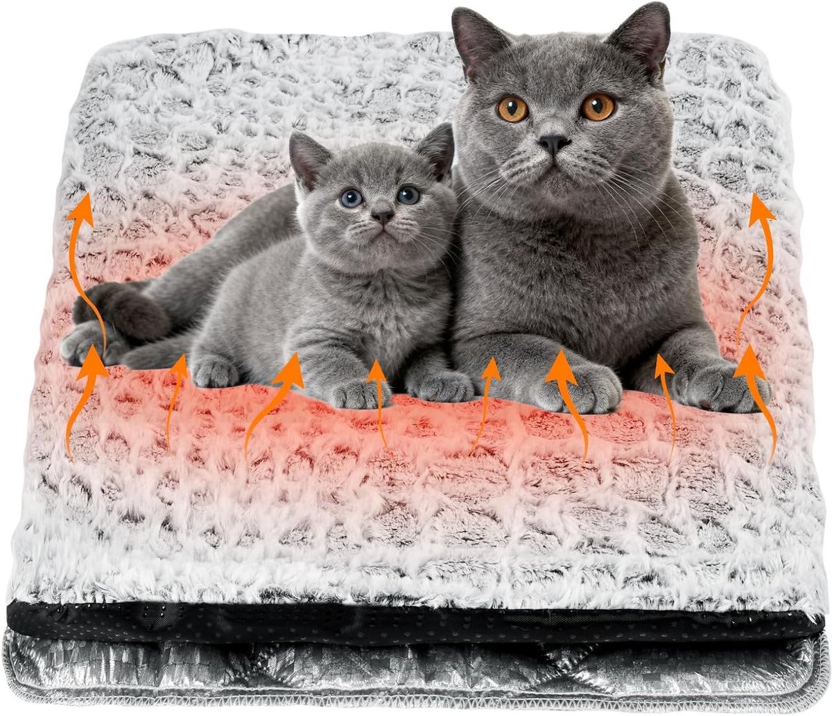 Zelfverwarmende Mat - Huisdierdeken Warm - Comfort voor Katten - Geen Elektriciteit Nodig - 60x45 cm - Getextureerd