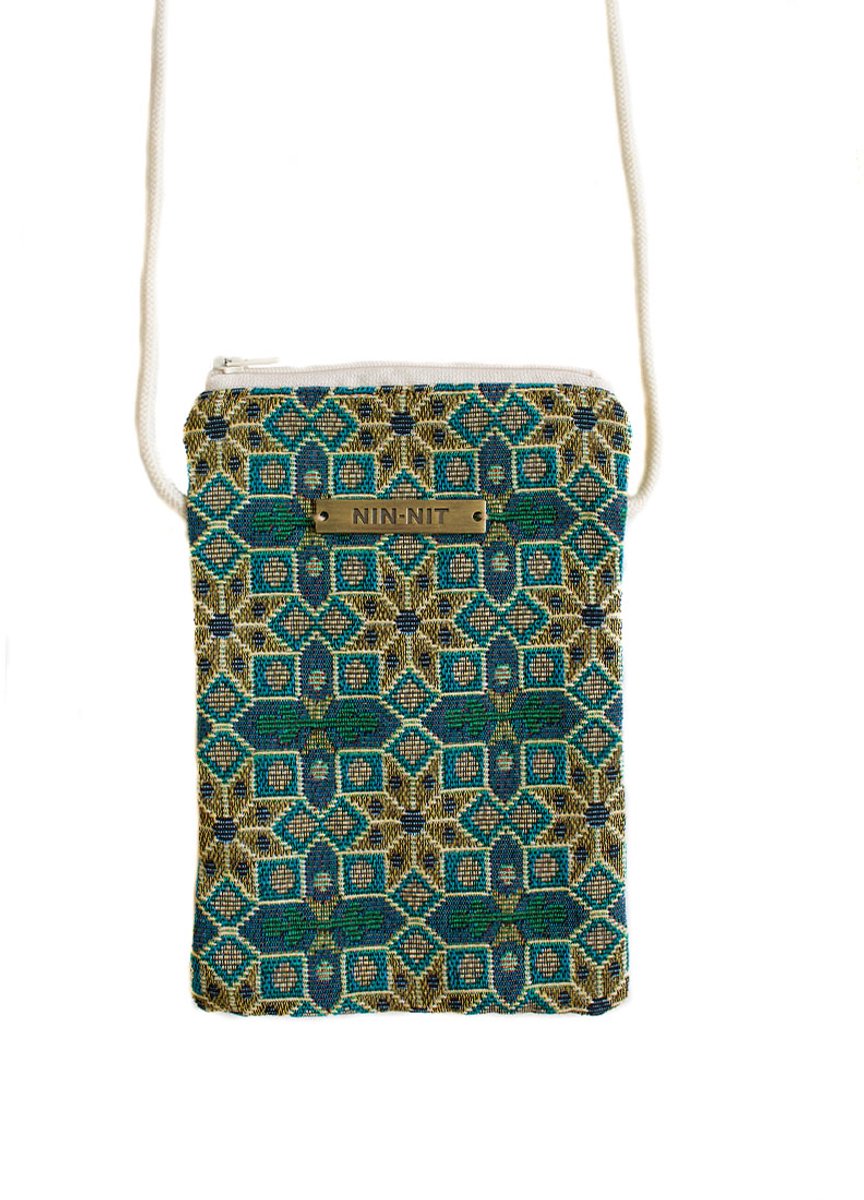 NIN-NIT - Royal Prince Mobile bag - Paleis Het Loo - Telefoontasje - Schoudertasje - Money bag - Blauw - Groen - Goud - Geel - Beige - Wit - Multicolor