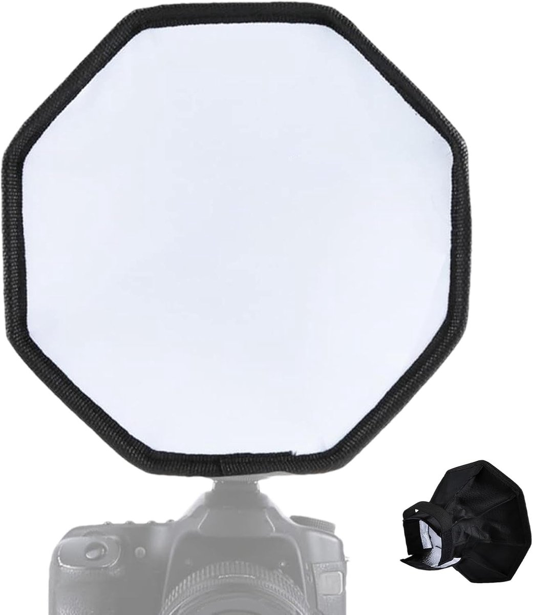 Flitsdiffuser Camera - Opvouwbare Speedlight - Verbeterde Fotografie - Gelijkmatige Lichtverspreiding - 20 of 30 cm