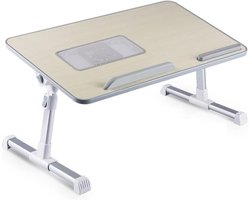 Adjustable Lap Desk to Work - Laptop Table Stand with Wrist Rest, Folding Drawer Book Holder for Bed, Couch, Couch, Floor - Ideal Lap Table for Lap