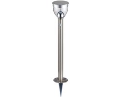 Globo Lighting Tuinlamp met bewegingsmelder LED padverlichting roestvrij staal buitenlamp met Erspitz solarlampen voor buiten, 3 niveaus, 6W 550lm warm wit, DxH 15 × 95 cm