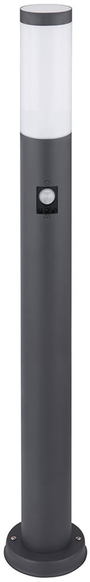 Tuinlamp RVS tuinlamp met bewegingsmelder antraciet E27 padverlichting tuin, 3 sensorinstellingen, 1x E27, H 80 cm