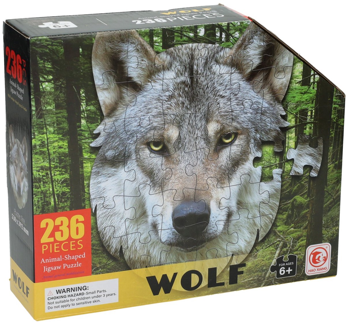 Lobbes legpuzzel wolf dierenpuzzel 236 stukjes voor kinderen.