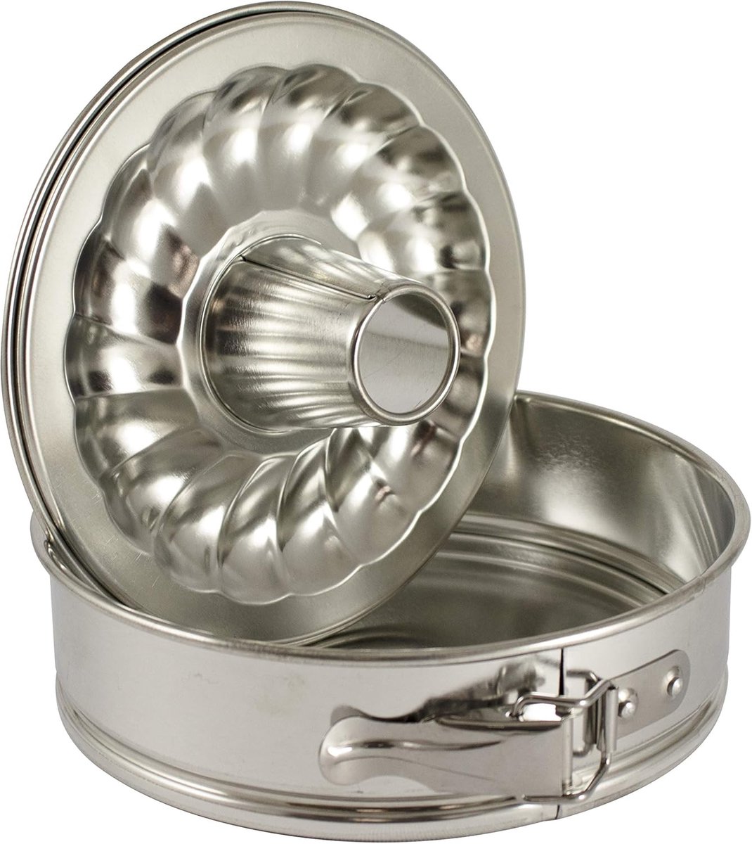 Mini Taartblik - Kleine Bakvorm - Cakes Bakken - Dubbele Bodem - Ø15.5x4.5 cm - Zilver