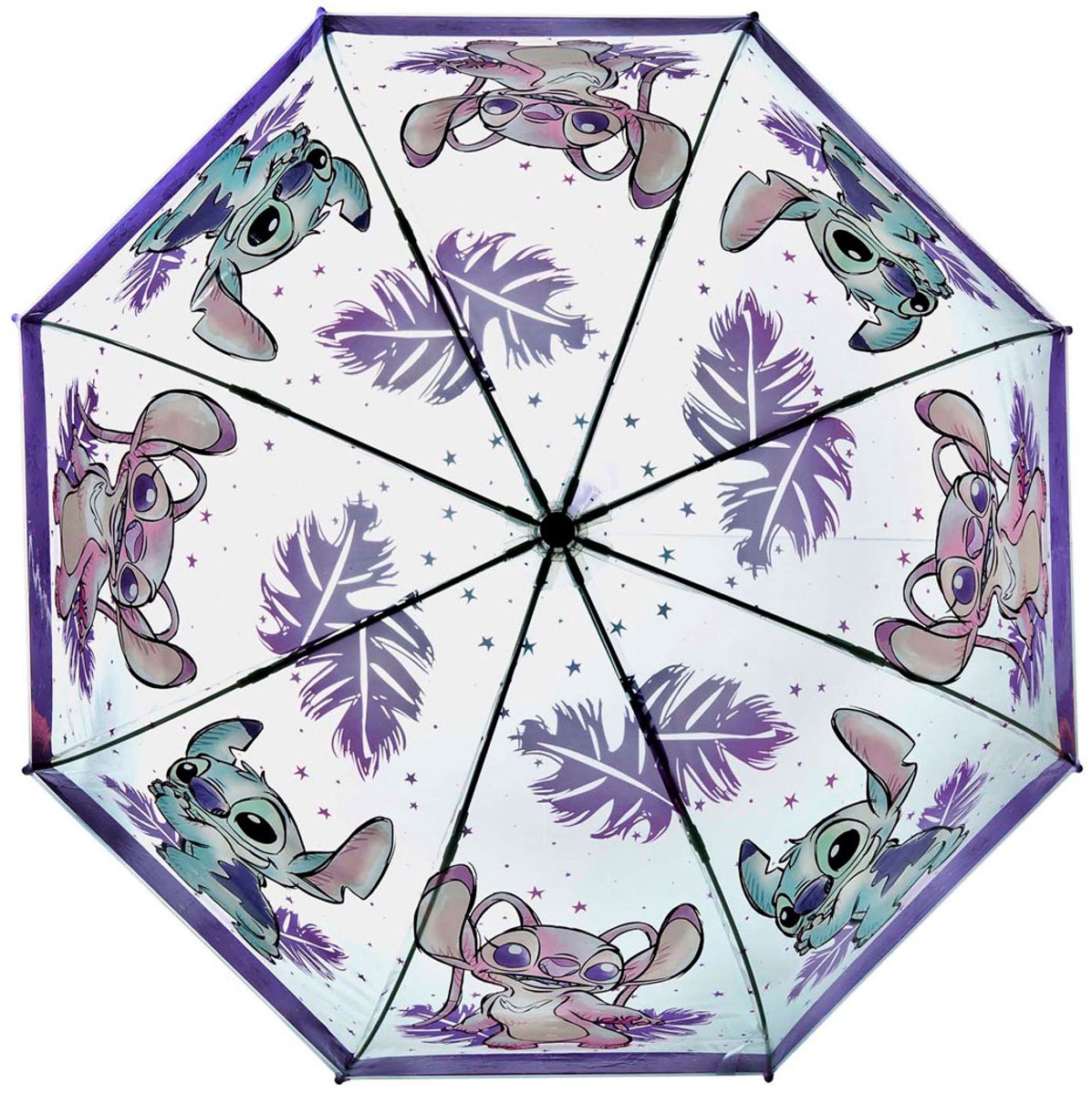 Lilo & Stitch Paraplu - Kinderparaplu - Metaal frame - Paars - Transparant — cadeau in Spellen & Speelgoed - foto 6