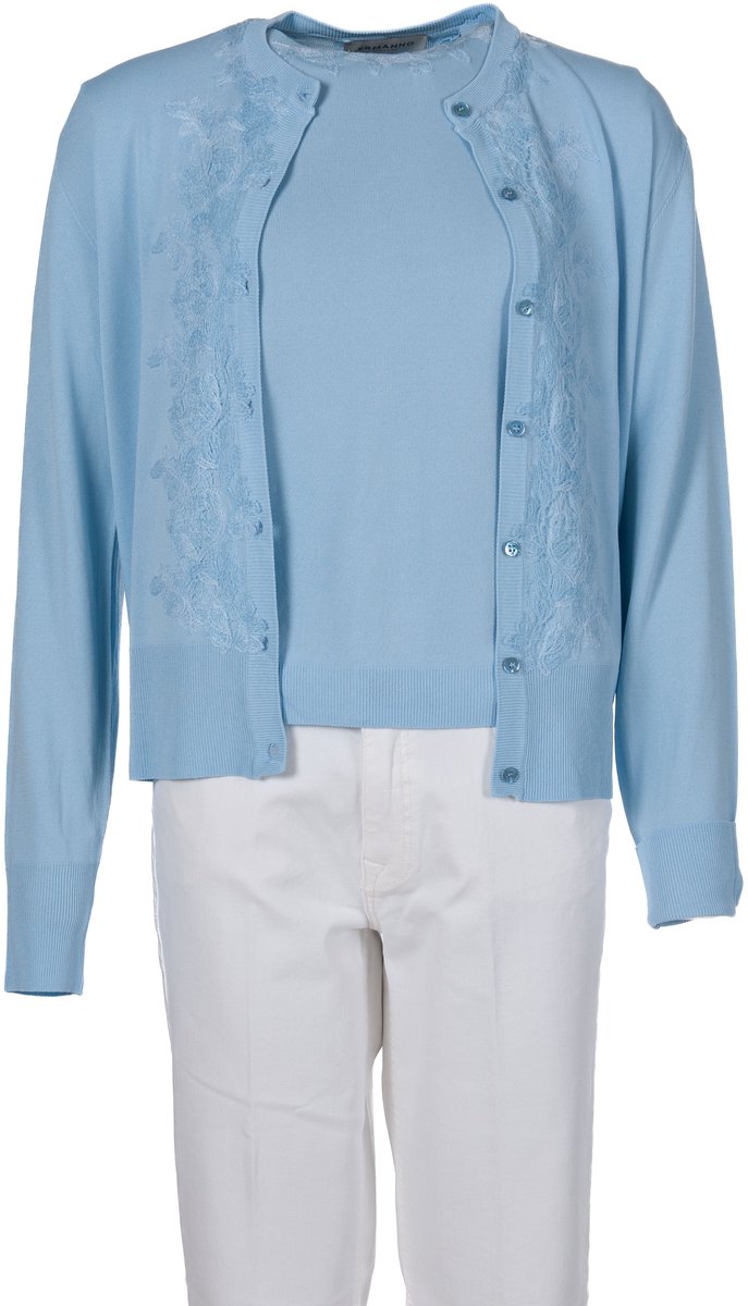 Ermanno Scervino - Cardigan - Lichtblauw - S (36)