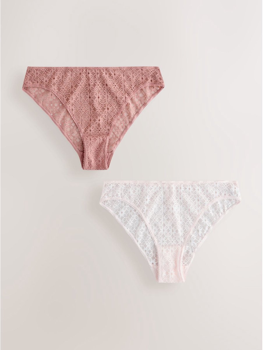 Next - Dames - Set van 2 kanten slips - Crème