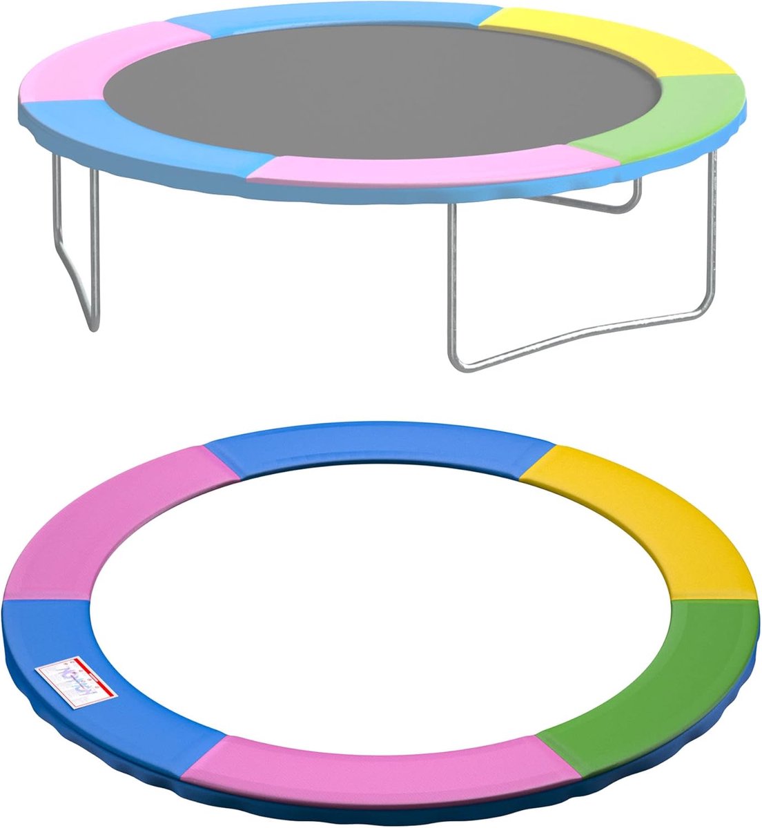 Trampoline Veiligheidskussen - Randbescherming - Springplezier - UV-bestendig Schuim - 305 cm - Veelkleurig
