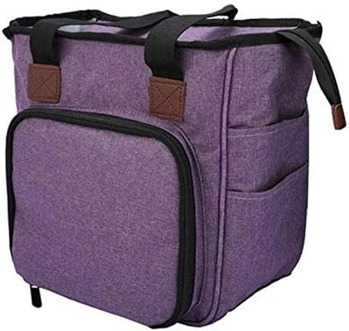 Breien Organisator - Garen Tas - Hobby Opslag - Grote Capaciteit - 26x23x14 cm - Paars