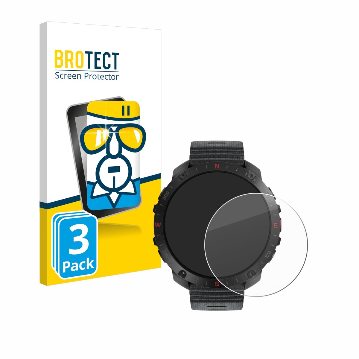 BROTECT - Glas Screenprotector voor Polar Grit X2 Pro - Gehard Beschermglas 9H 3 Stuks