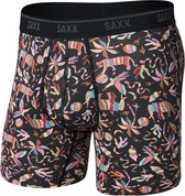 SAXX Heren Boxershort Quest Quick-Dry Mesh - Boxer met BallPark Pouch® - Onderbroek Sneldrogend & lichtgewicht - Grijs - L