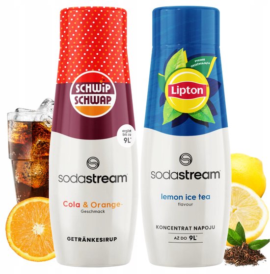 Sodastream Shwip Shwap + Ice Tea Lemon - Frisdranksiroop - Cola en Sinaasappel - Citroenijstee