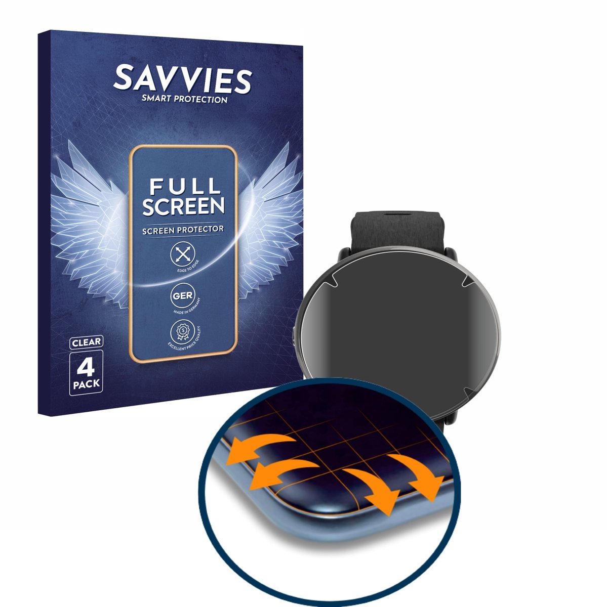 Savvies - Screenprotector Voor Polar Ignite 3 Titanium - Folie Beschermfolie Transparant Volledig Dekking 4 Stuks