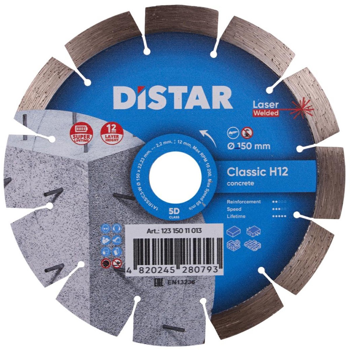 Bosch Classic H12 Serie Diamantschijf 150mm Segmentbouw Droogsneden