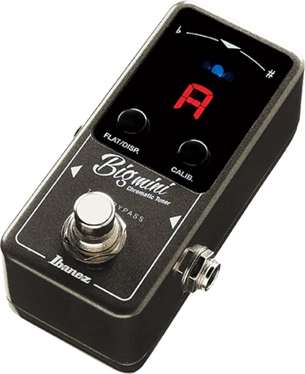 Gitaar Pedaal Tuner - Bass Tuner - Snel Stemmen - Compact Formaat - 8.5 x 5 cm - Grijs