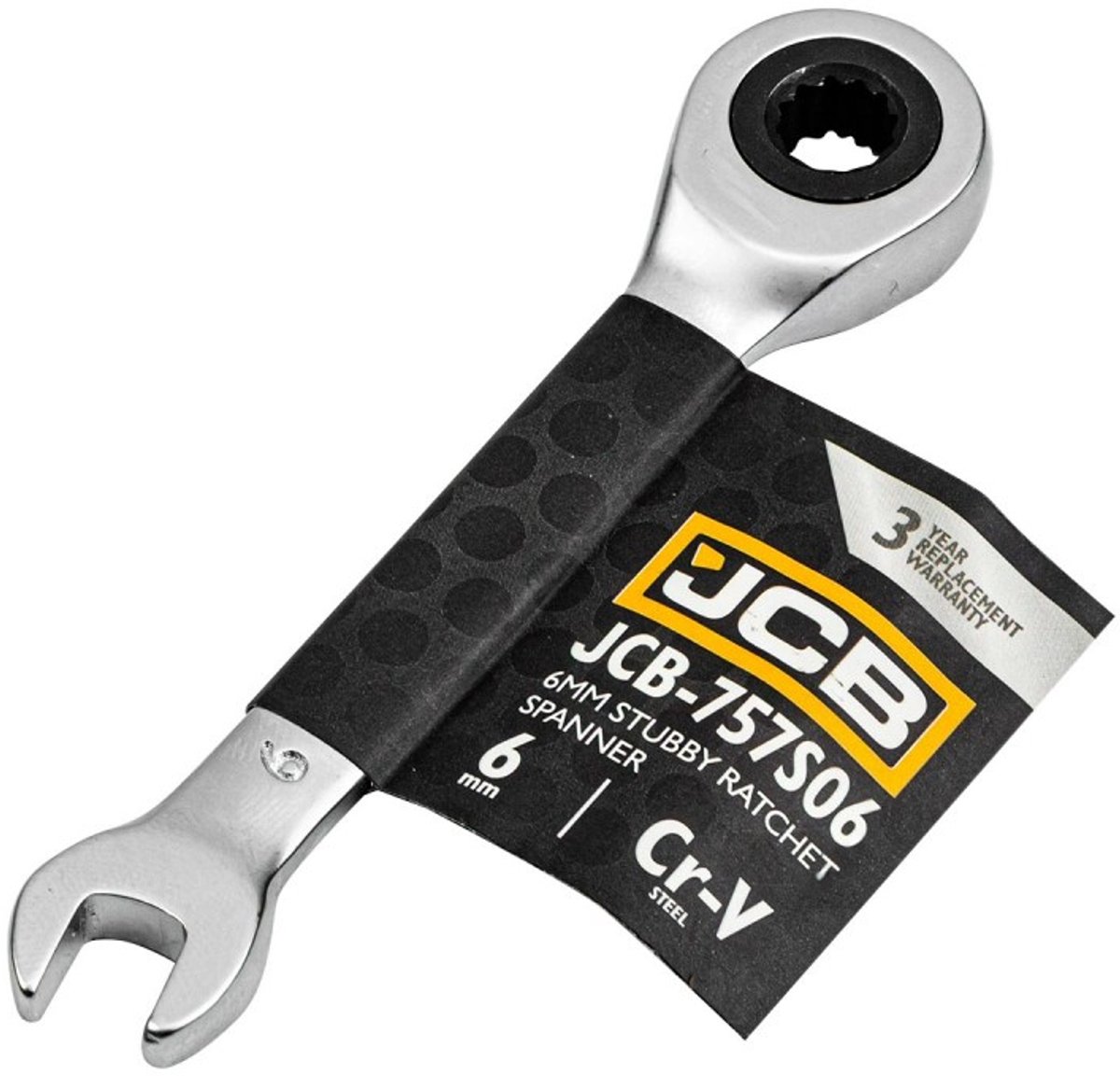 JCB Ringsteeksleutel Kort met Ratel 6mm