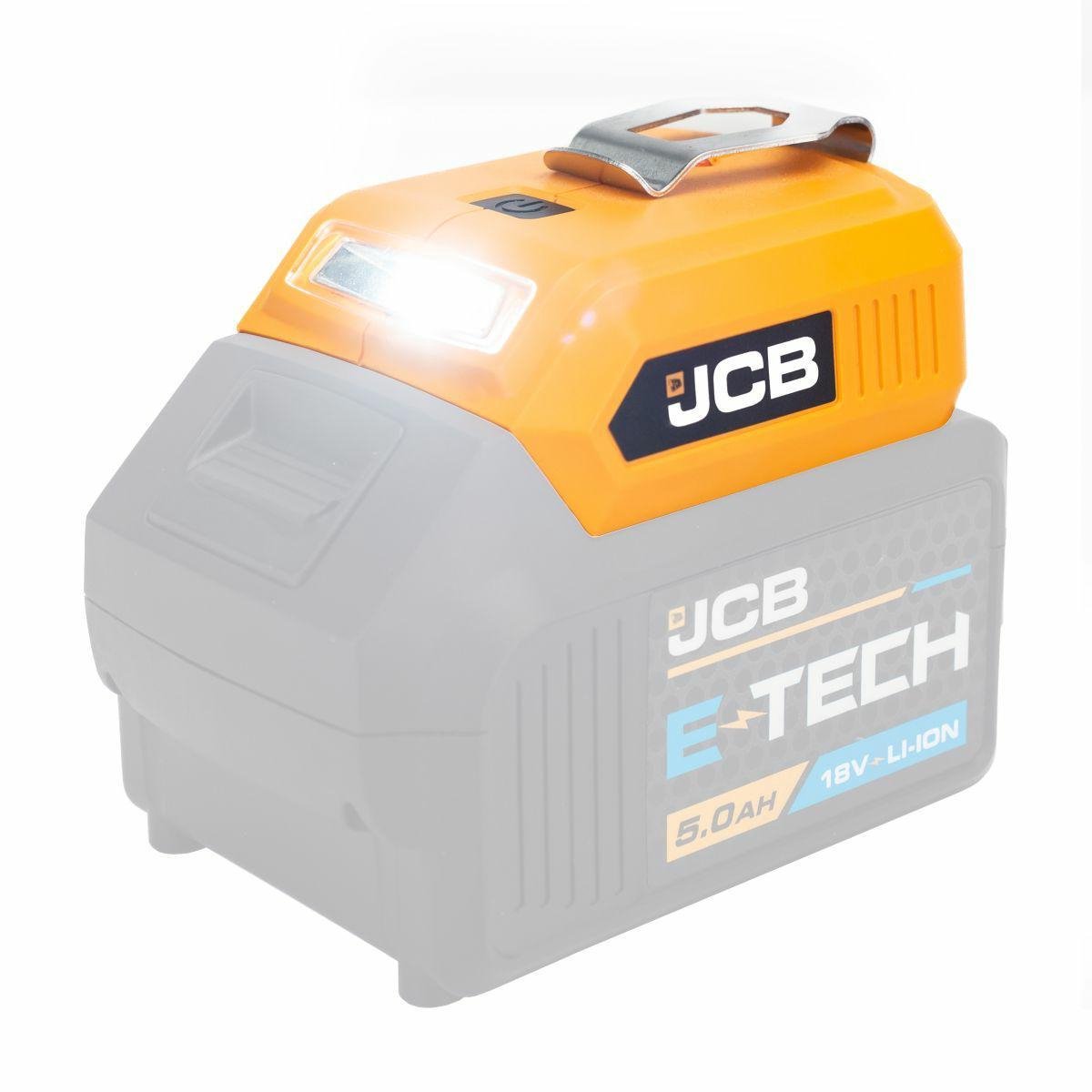 JCB - USB Opladeradapter - LED Zaklamp - 5V 2A - Dubbele Poort
