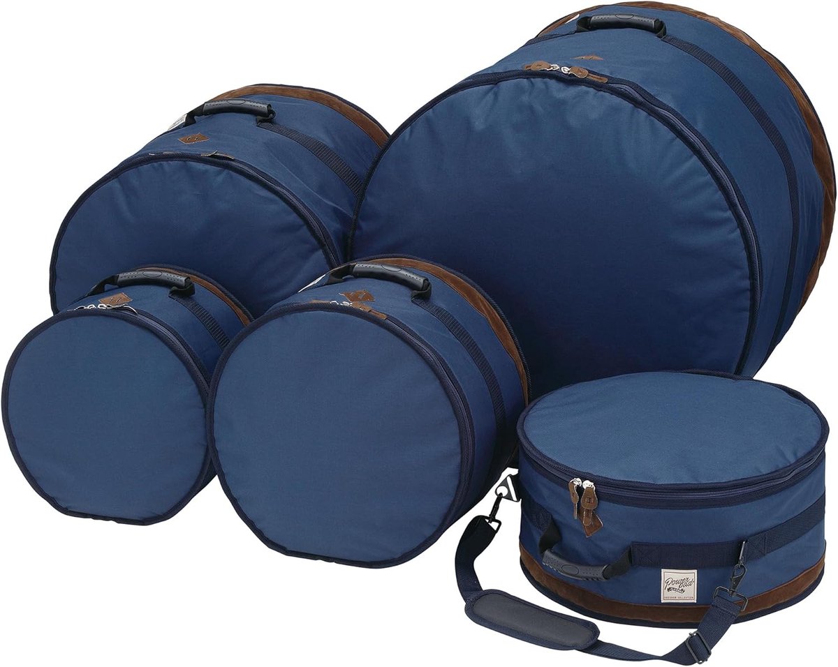 Drumsteltas - Draagtas Set - Veilig Vervoer - 10mm Bekleding - 68cm Breed - Marineblauw