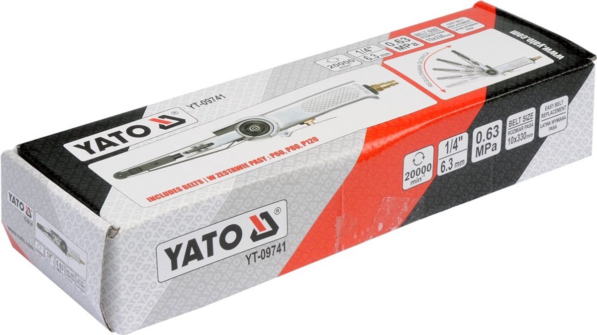 Yato - Pneumatische Bandschuurmachine - 10x330mm - 20000 tpm – foto 4