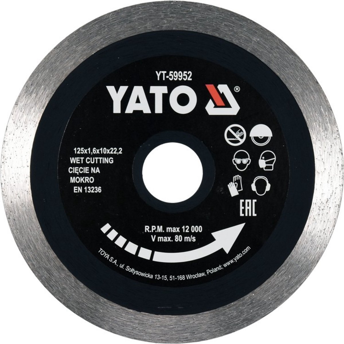 Yato - Diamantzaagblad - Tegels en Keramiek - 125mm