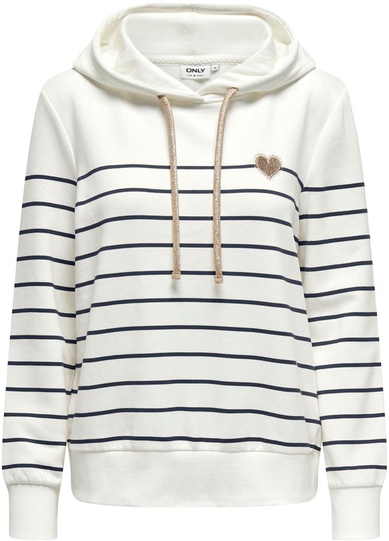 ONLY - ONLADELLE L/S STRIPE HOOD SWT NOOS - Dames - Sweaters