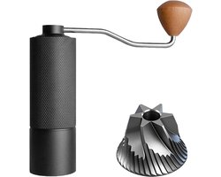 Handmatige koffiemolen - koffiemolen – coffee grinder - handmatige koffiemolen – Draagbare koffiemolen – Instelbare maalgraad – Voor espresso – Aluminiumlegering – Zwart