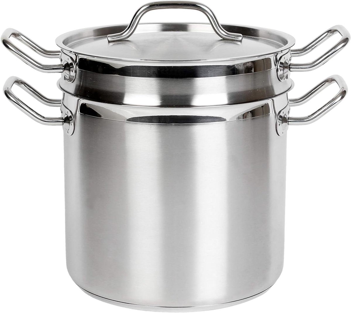 Pastakoker RVS - Pastapot Zeef - Pasta Koken - Geperforeerde Zeef - 12 Liter - Zilver