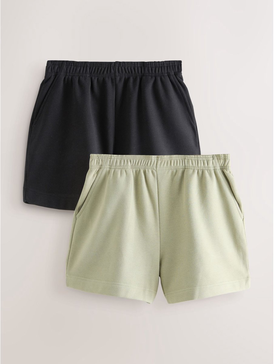 Next - Dames - Set van 2 zweetshorts - Zwart