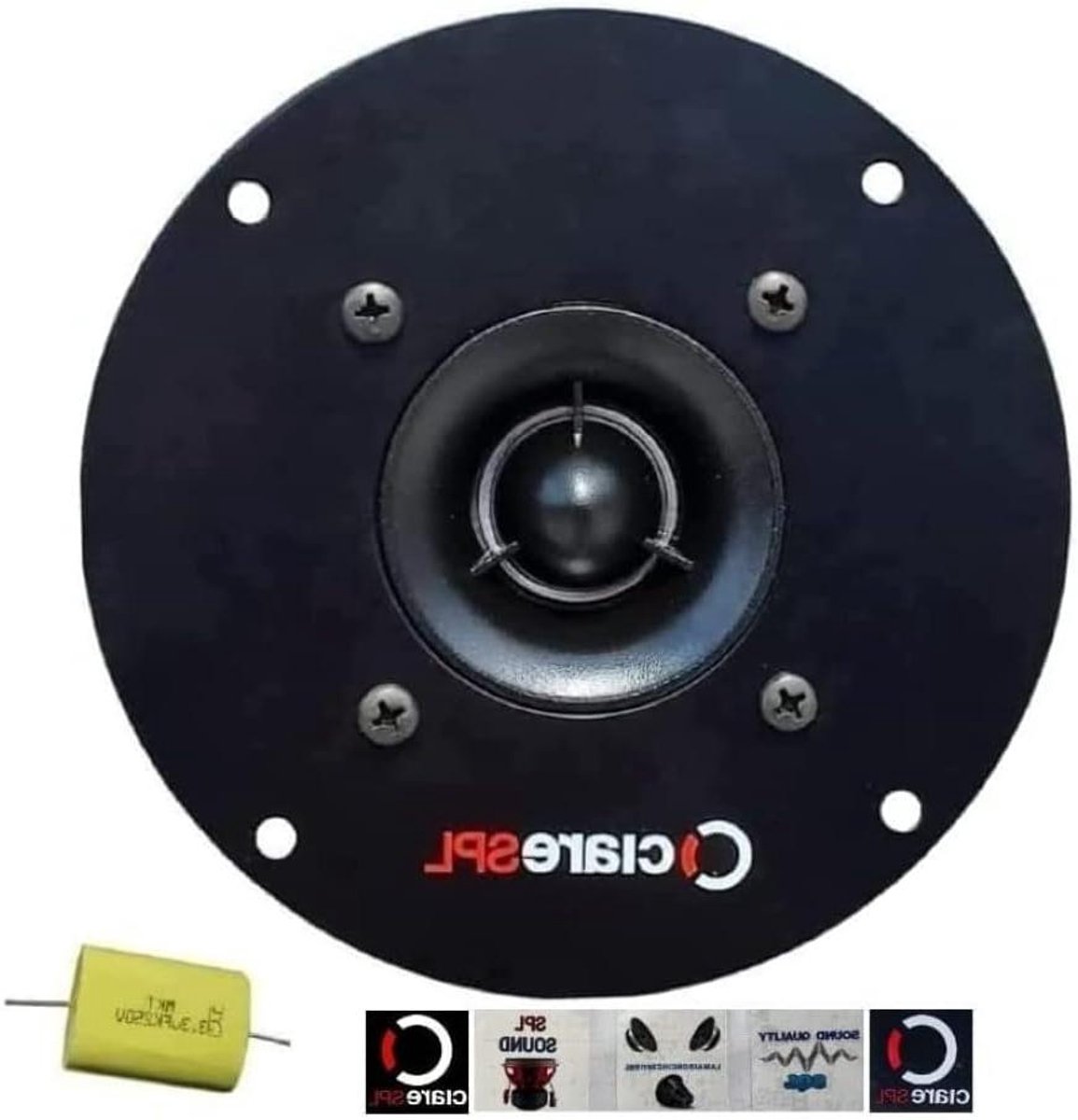 Tweeter Driver - Luidspreker Unit - Auto Audio - Lage Inbouwdiepte - 13 cm - Zwart